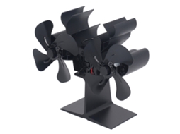 Ventilador de Estufa Madeira 8 Aspas Autoencendido Calor Chimenea S/MARCA