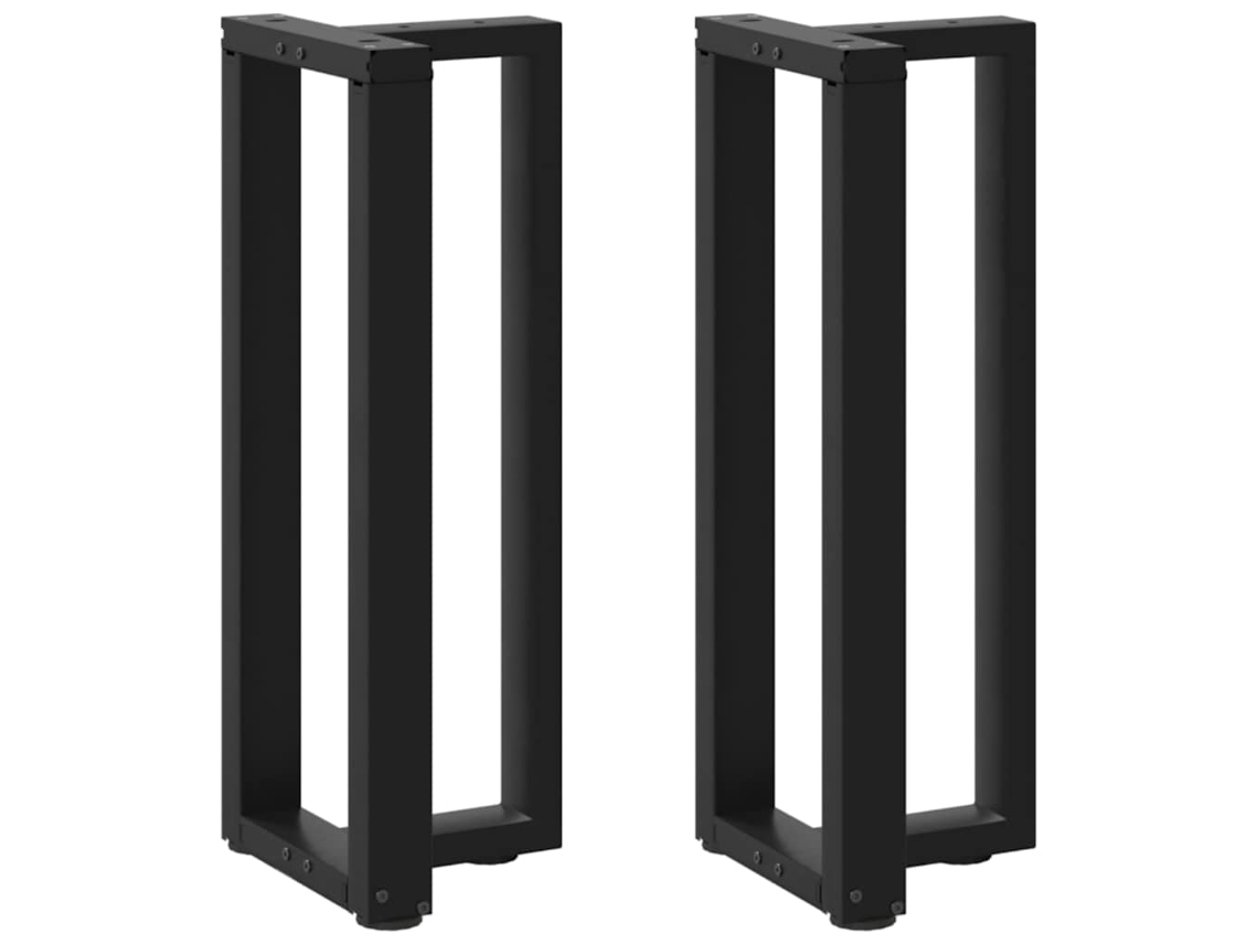 Vidaxl Pés De Mesa De Console Em Forma De T, 2 Peças, Preto, 38x25x(72-73) Cm, Aço