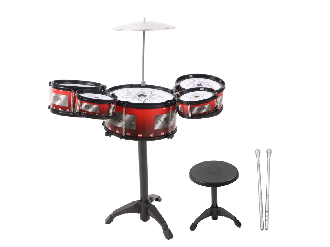 Walshlxq bateria de Bajo Musical Portátil para Principiantes, Kit de Percusión Rock Jazz para Niños