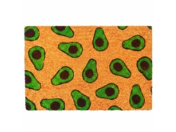 Tapete De Coco Com Estampa E Base Antiderrapante 60x40 Cm
