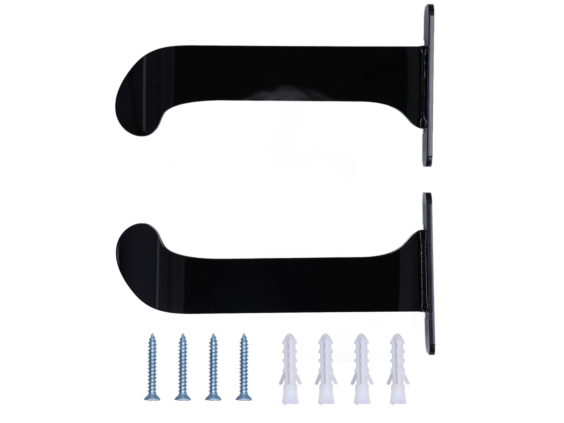 Suporte de Parede para Tapete de Yoga em Acrílico Rack de Armazenamento Hanger Preto