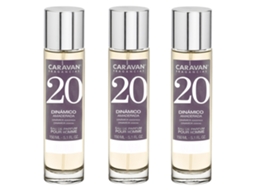 Caravan Herrenparfum Nr. 14 – 3er Pack à 150 Ml, Mediterraner Duft Mit Holzigen Noten