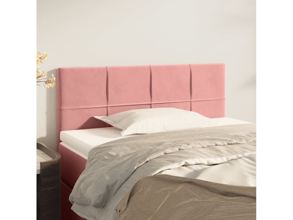 Vidaxl Cabeceira De Cama Veludo 90x5x78/88 Cm Rosa