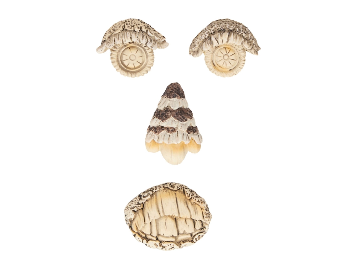 Conjunto De 4 Rostos Decorativos Para Árvore