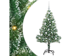 Árvore De Natal Artificial Com Neve Flocada Vidaxl Verde Polietileno (120 Cm)