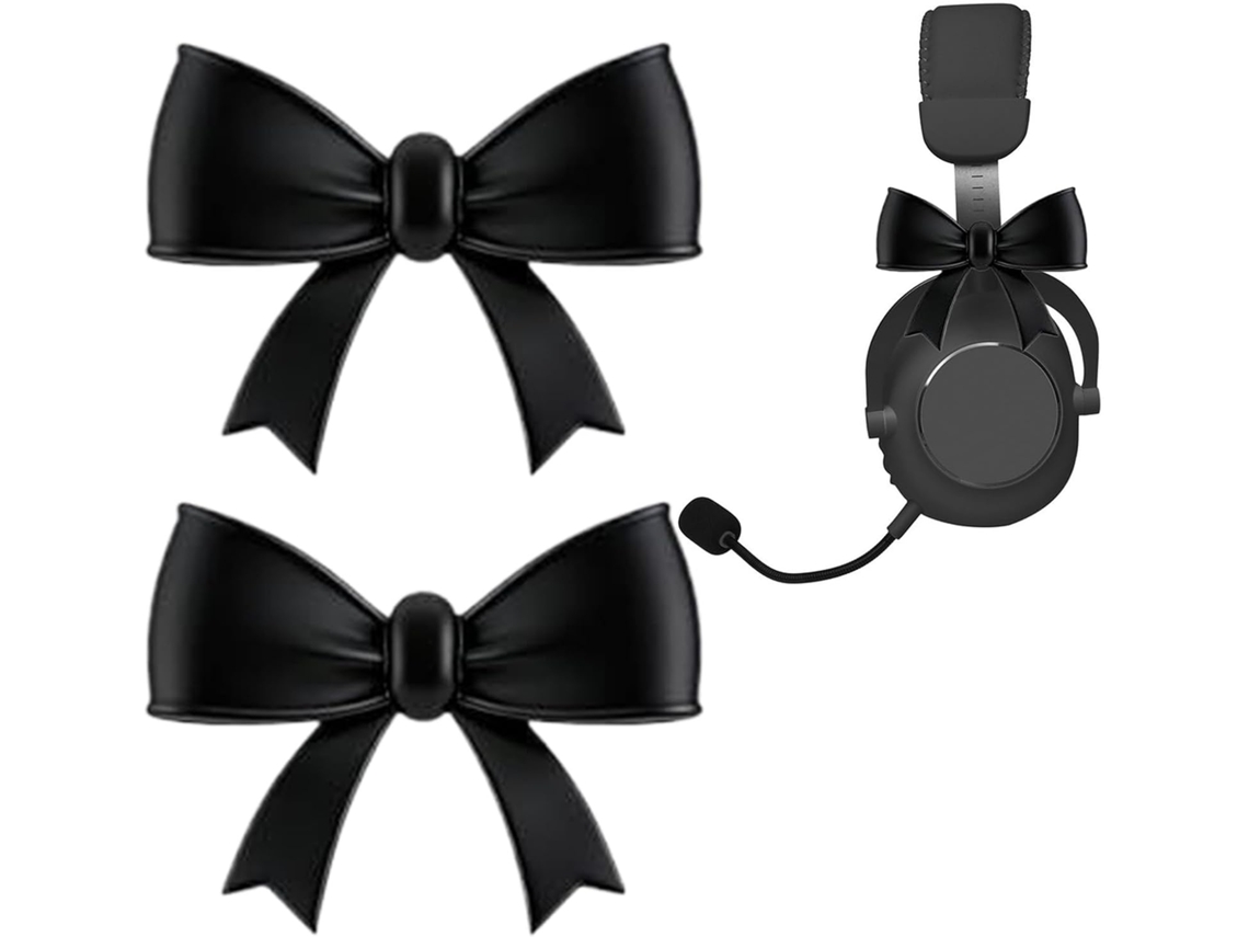 Lurelia Acessório Decorativo Para Auscultadores, Laço 3d Silicone, Para Gaming E Estudo, Look Cosplay