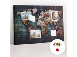 Quadro De Cortiça Mapa Linear Para O Corredor Espelharte (70x100 Cm)