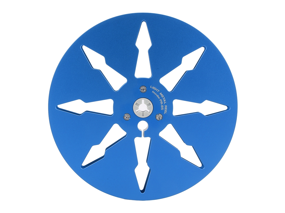 Aetheria carretel Vazio de Fita de Som 7 Polegadas 1/4 Polegada Alumínio 8 Buracos para Revox Studer Azul