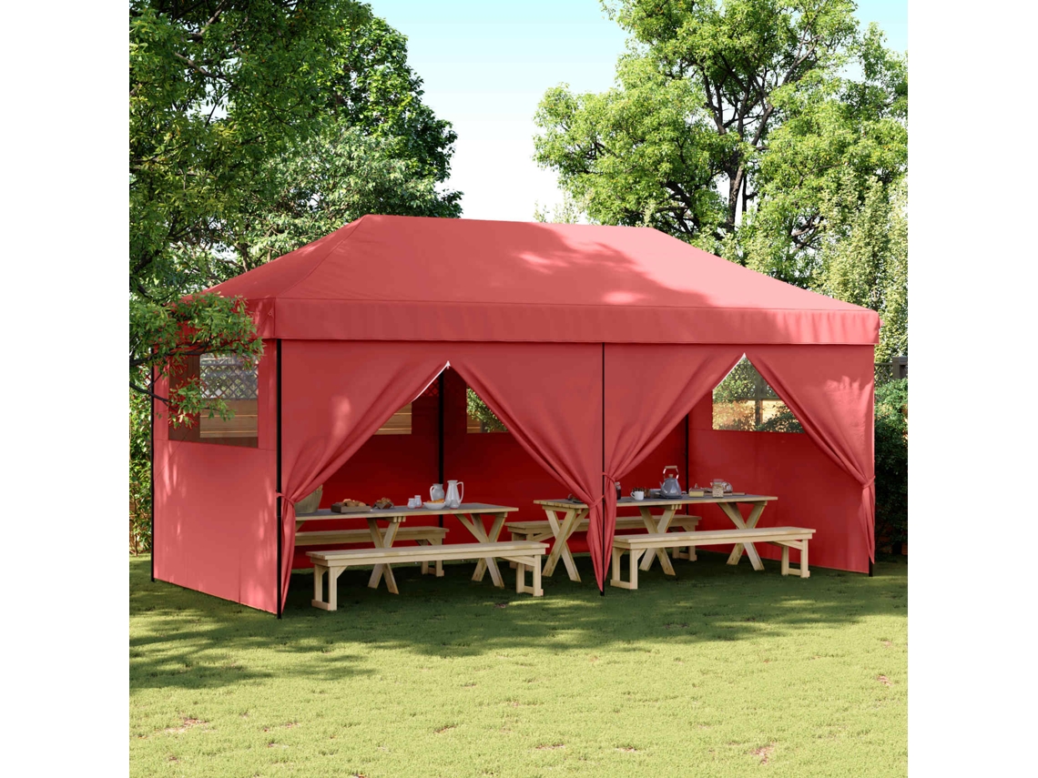 Vidaxl Tenda De Festa 292 X 580 X 315 Cm Borgonha Tecido Oxford