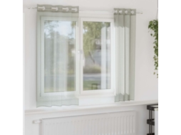 Vidaxl Cortinas De Voile Com Ilhós 2 Pcs Cinzento-claro 140x140 Cm