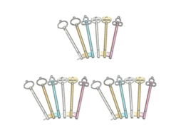 2026 36 Canetas de Gel com Ponta Fina 0.5mm Forma de Chave Vintage Material Plástico para Escritório Presente