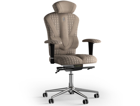 Cadeira de Escritório Ergonómica KULIK SYSTEM Tecido de Costura Victory Stitching (Azur - Caramel -130x50x50cm)
