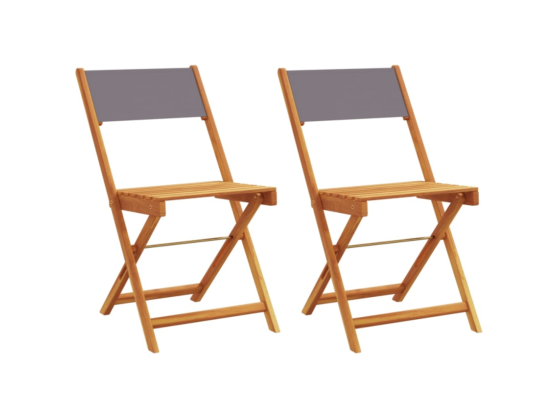 Folding Chair, Folding Chairs Vidaxl Antracite Madeira De Acácia (n/a)