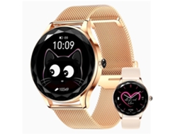 Smartwatch Nx23pro Com Tela Ips De 1,27 Polegadas, Chamada Bluetooth, Ip68 À Prova Dágua, Bateria De Longa Duração De 200 Mah (rosa)