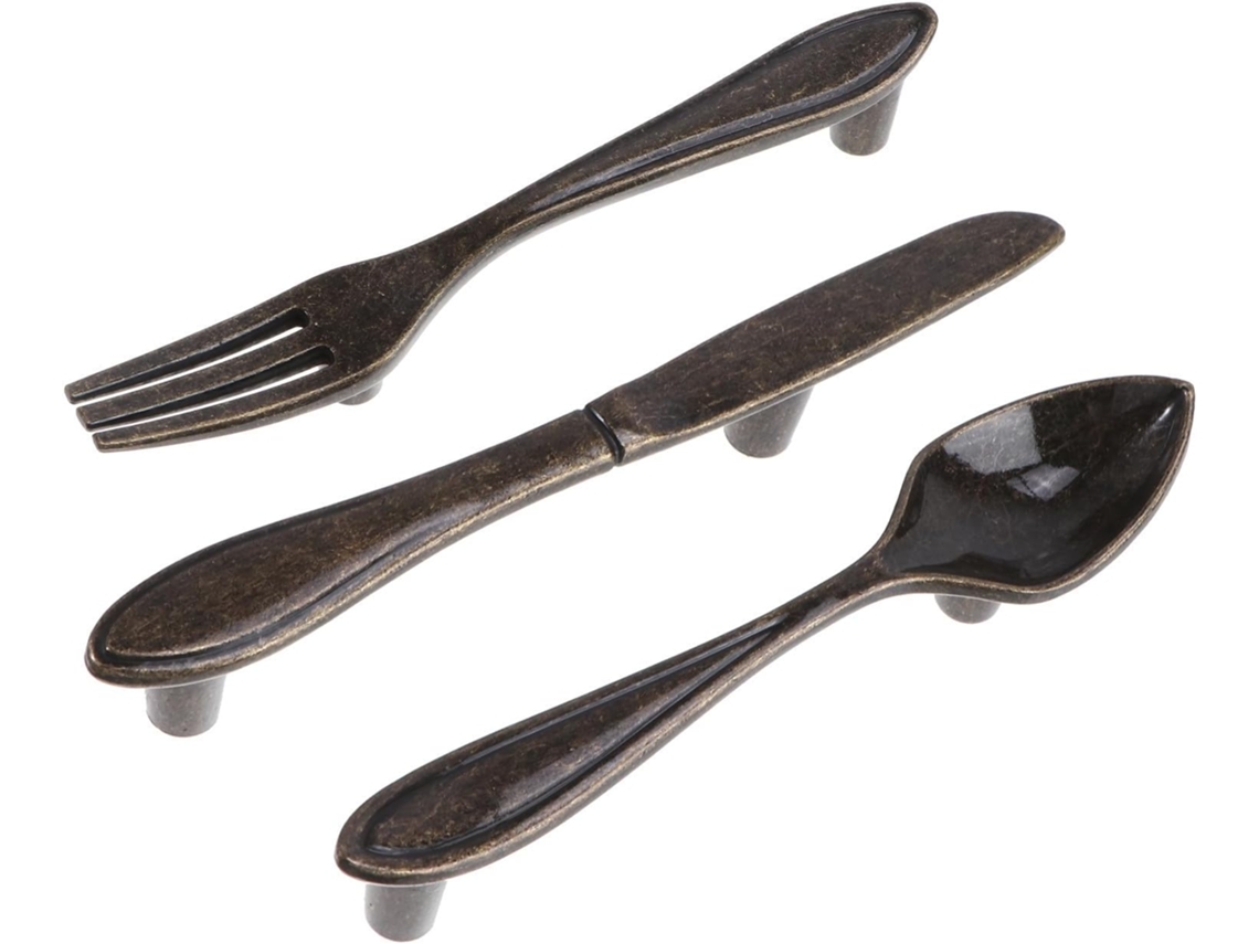 Conjunto De Armários De Cozinha Prateados Com 3 Puxadores Em Liga De Zinco, Design Exclusivo.