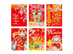 Envelope Vermelho Vietnameês Criativo Zodíaco Dragão