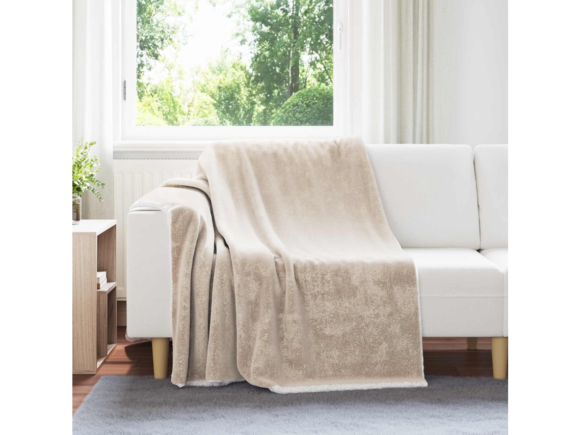 Vidaxl Manta Bege 150 X 200 Cm 1.64 Kg Lã
