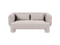 Sofá De 3 Plazas Beliani Hogbo De Tela Beige 180x93x73