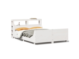 Bed Frame, Bed Frames Vidaxl Branco Madeira De Pinho (140 X 190 Cm)