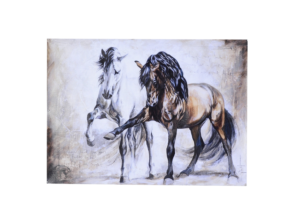 Laxiscreed Quadro De Pintura A Óleo Retro Com Cavalo Para Decoração De Interior
