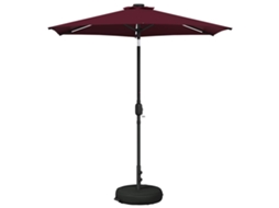 Conjunto 1 Guarda-sol De Jardim Vidaxl Vermelho Poliéster (230 X 230 Cm)