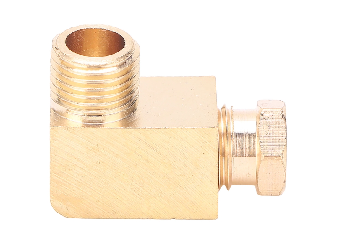 Conector de cotovelo de latão para tubos de óleo, bloco retangular, adaptador para conexões PL610.