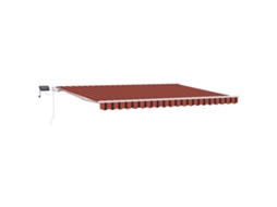 Conjunto 1 Toldo Retrátil Vidaxl Laranja Tecido (450 × 300 Cm)