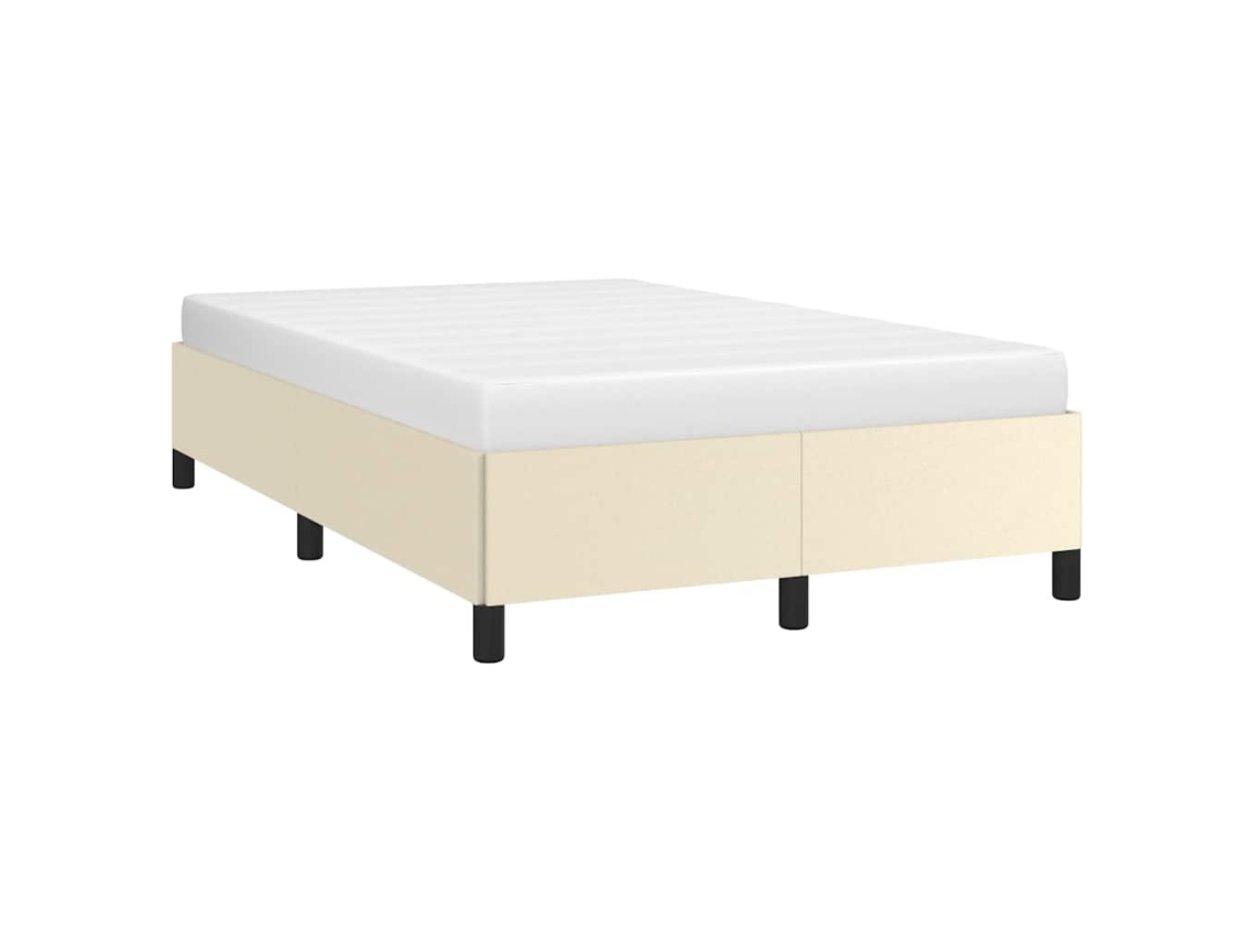 Vidaxl Moldura De Cama Sem Creme De Colchão 120x190 Cm Couro Do Falso