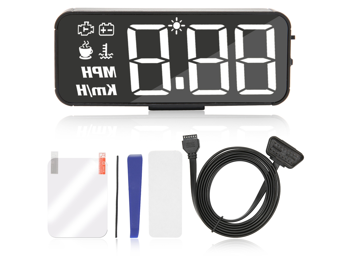 Projetor Hud Obd2 Para Parabrisa 3d Com Alarmes