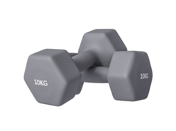 Set de 2 Halteres Hexagonais BTFORUS 2x10kg com empunhadura antiderrapante