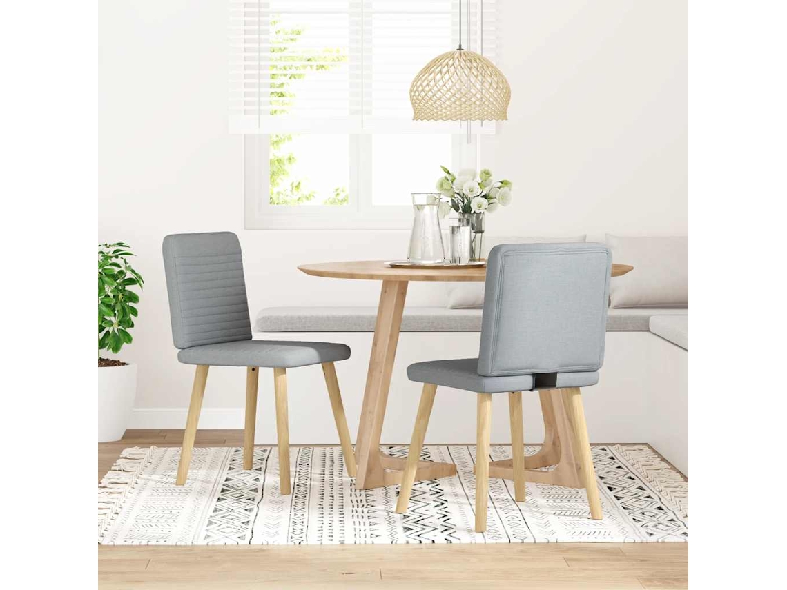 Maison Exclusive - Cadeiras De Jantar 2 Pcs Tecido Cinzento-claro