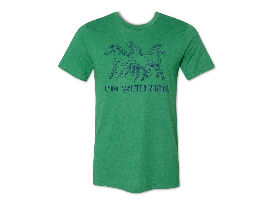 I'm With Her Horses T shirtwhite ROCKINSTONE Size:m