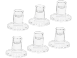 Conjunto de 6 Castiçais Vidro para Decoração Mesas Festivas, com Formato Cônico, Feitos Transparente CHABERLU