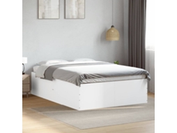 Estrutura De Cama 135x190 Cm Derivados De Madeira Branco