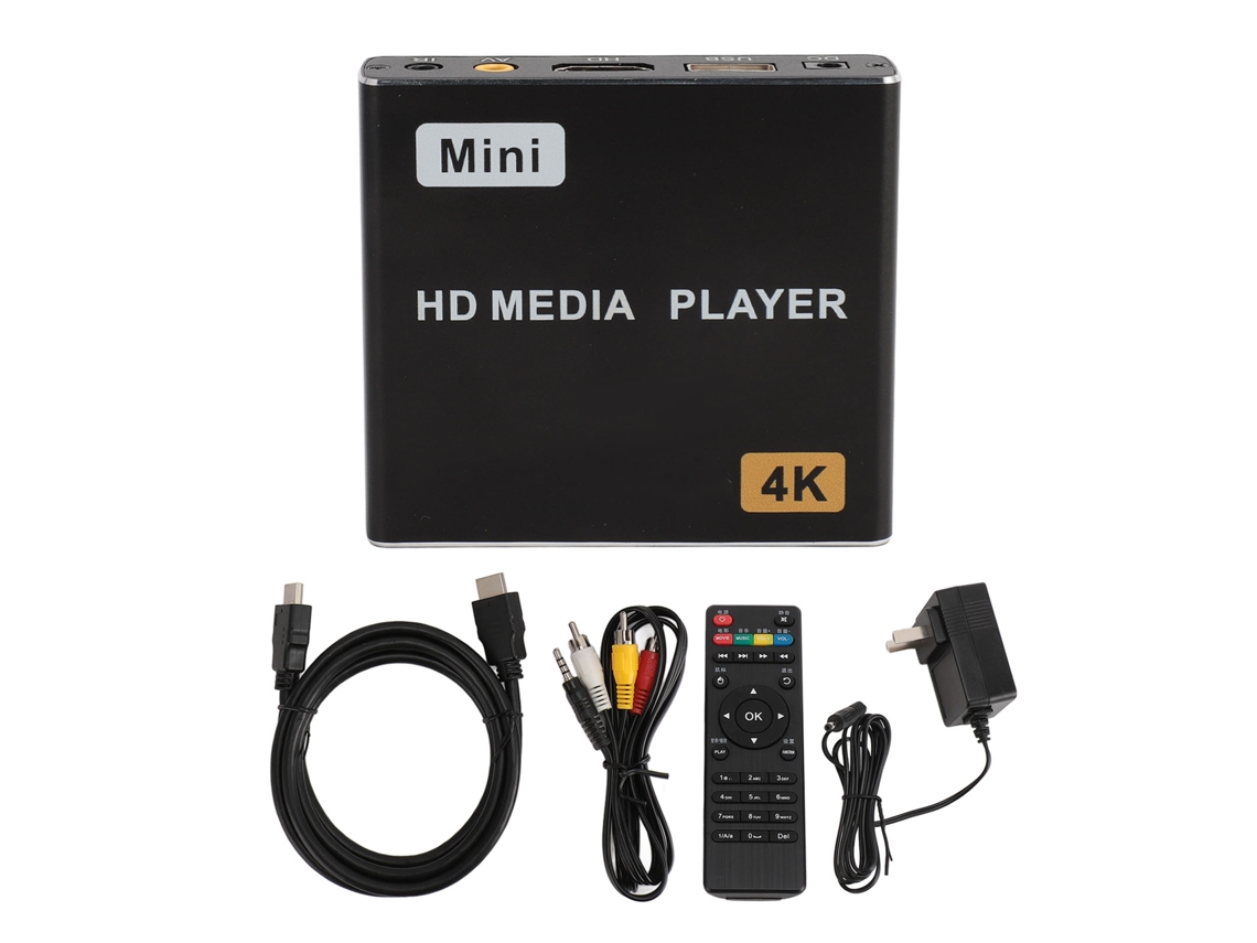 REPRODUTOR DE MÍDIA 4K MINI COM HDMI USB MARCA Mali