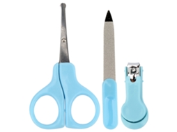 3 Peças/conjunto Tesouras De Unhas De Bebê Bonitas Corta-unhas Infantil E Lixa De Unhas (azul)