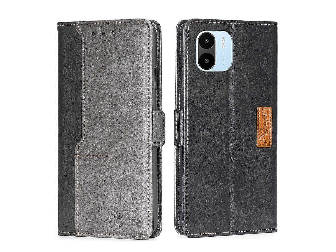 Capa De Couro Com Fivela Lateral Em Cores Contrastantes Para Xiaomi Redmi A1