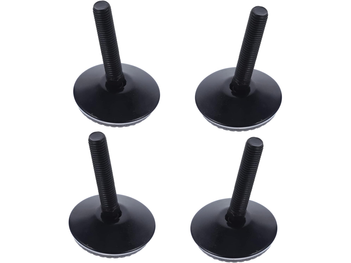 Conjunto De 4 Pés Aço Inoxidável Ajustáveis Para Móveis Homoyoyo, Com Redução De Ruído E Nivelamento Giratório Para