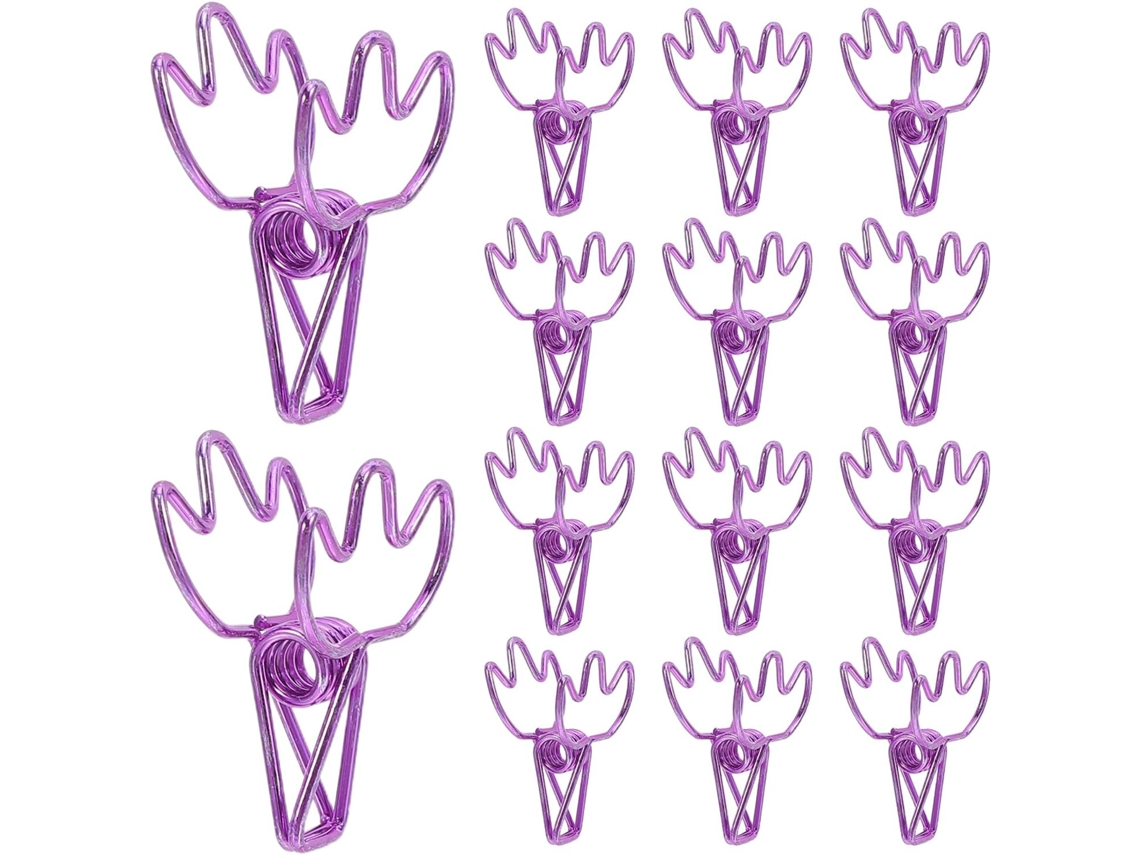 Clipes de Papel Artibetter Roxo Metal, 50 Unidades, Clipes Decorativos em Formato Montanha, Alfinetes de Página