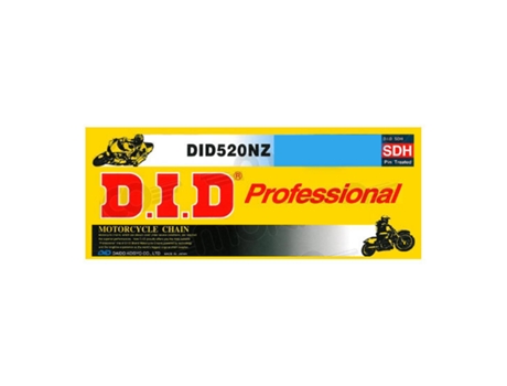 Corrente de Rolos de Motas D.I.D 520Nzb&B X 102 Mail. Fj