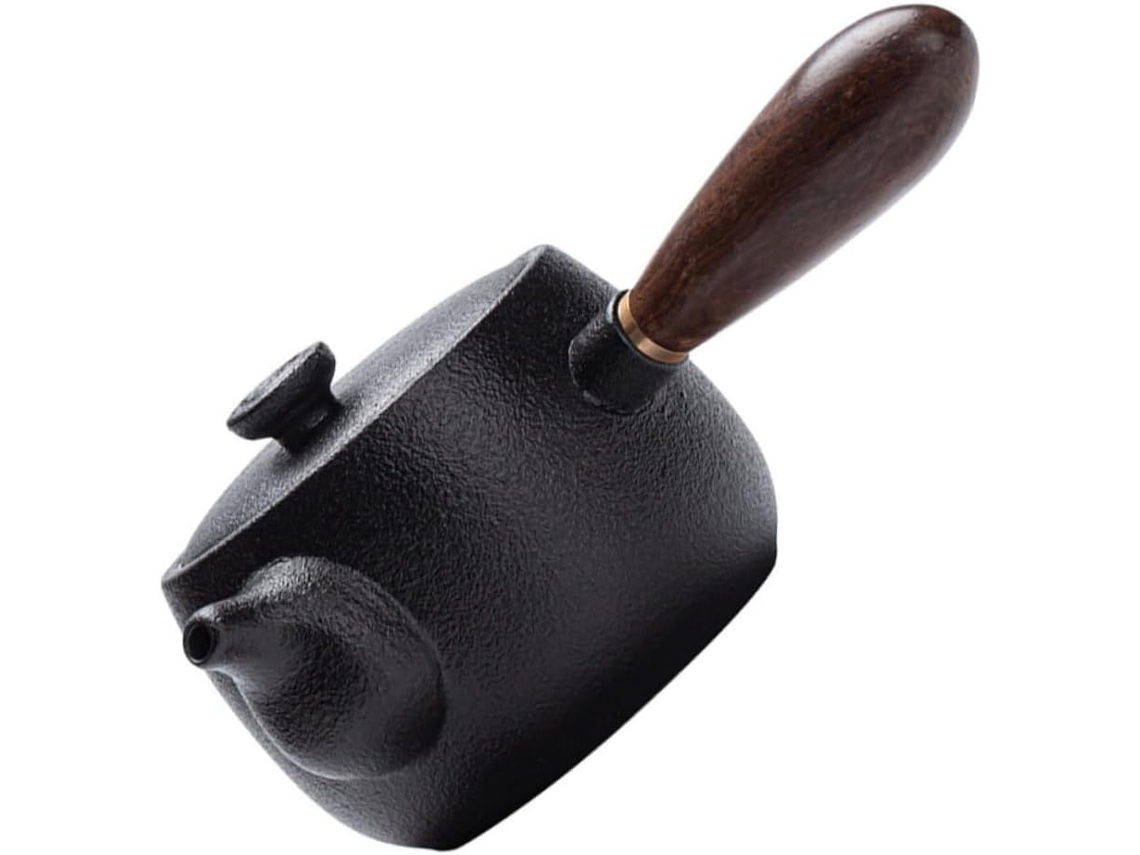 Bule De Chá Retrô Preto, Peça Única, Para Escritório E Casa, Ideal Para Encontros Com Amigos.