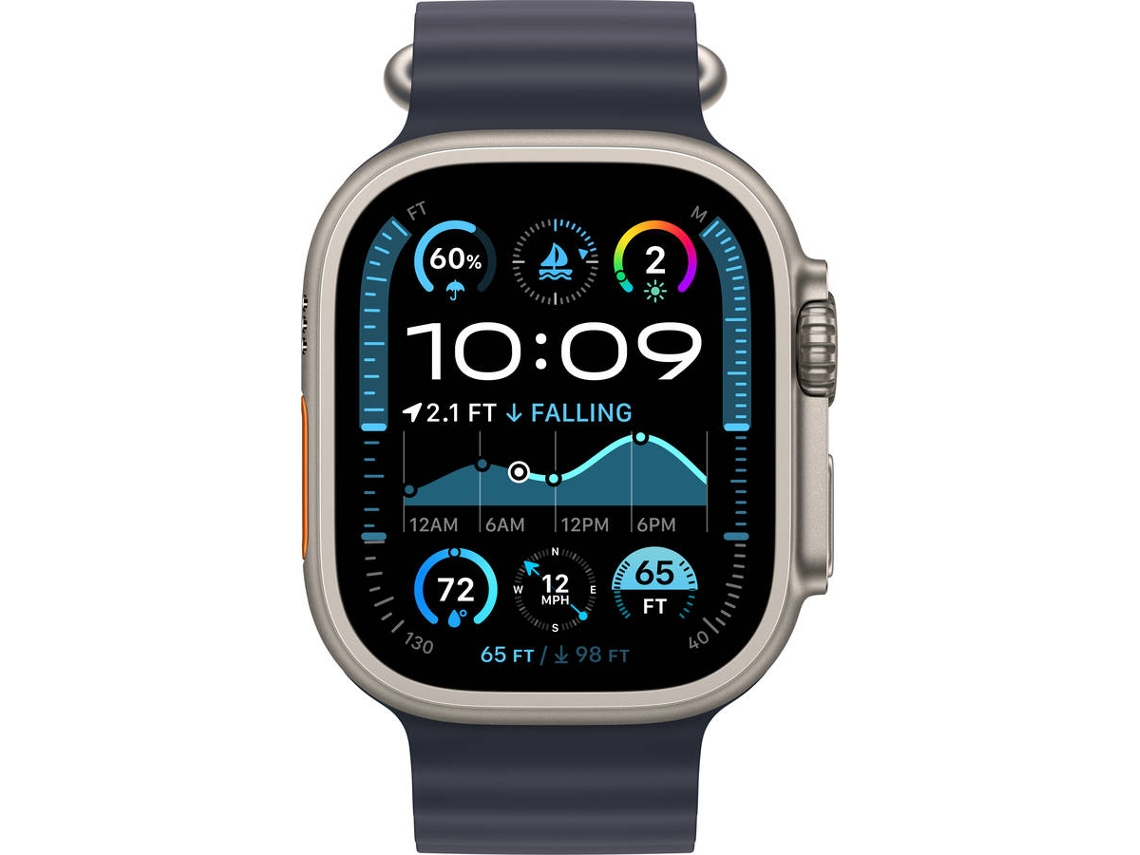 Bracelete APPLE Watch 49mm Navy Ocean Band Extension - Natural Titanium Finish