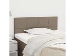 Vidaxl Cabeceira De Cama Tecido 100x5x78/88 Cm Cinzento-acastanhado