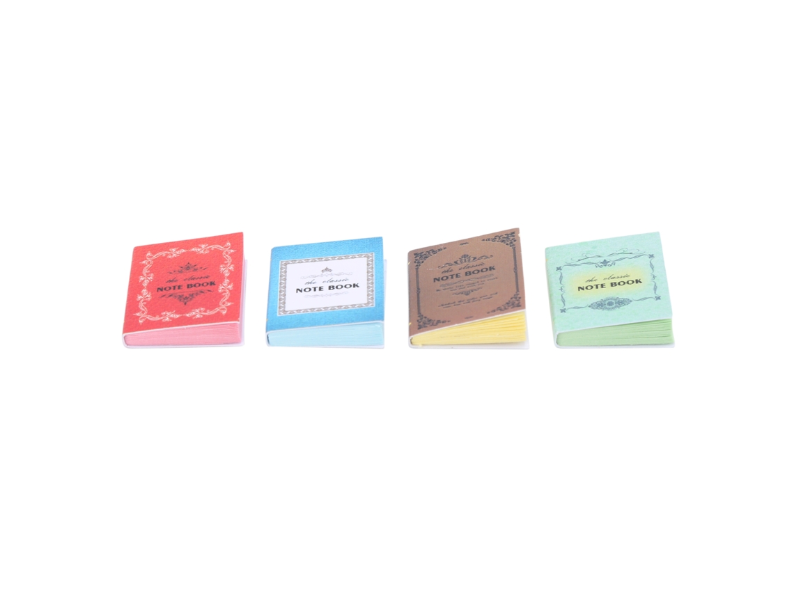 Mali 4pcs Livros Miniatura Casa de Bonecas em Escala 1:12 Decoração Brinquedo Acessório
