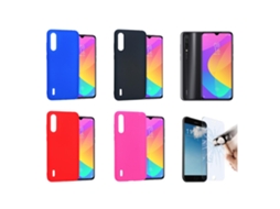 Lurelia Capa Gel Tpu Para Xiaomi Mi 9 Lite / Cc9 4g, Proteção De Ecrã Em Vidro Temperado