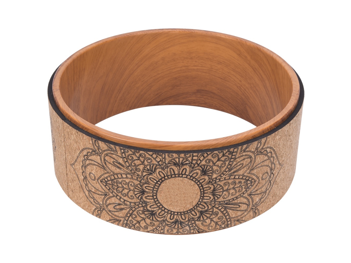 Roda de Yoga de Caucho, Pu, para Gimnasio, Entrenamiento de Espalda, Herramienta, Bodybuilding, Fitness, Anillo Interior, Madera S/MARCA
