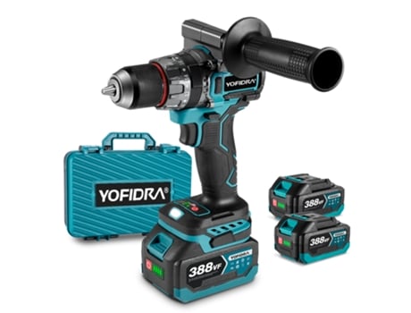 Berbequim De Impacto Elétrico Brushless 700n.m 13mm, Sem Fios, Chave De Fendas Para Diy E Quebra De Gelo Com 2 Baterias Yofidra