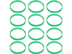 Pulseiras esportivas de silicone verde Coheali para a celebração do Dia de São Patrício, pulseiras elásticas ajustáveis, pacote com 100 unidades.