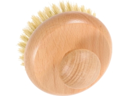 Escova De Banho, Escova De Limpeza Pequena Com Cabo Madeira Faia E Cerdas Sisal, Escova Esfoliante Corporal Para Uso No