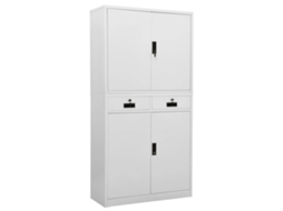Vidaxl Armário De Escritório 90x40x180 Cm Aço Cinzento-claro